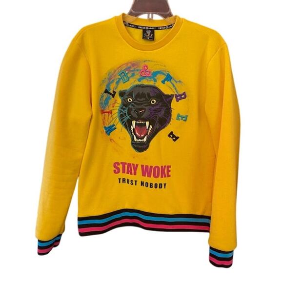 Switch Remarkable Brand (yellow patched fleece sweatshirts) Medium - Picture 1 of 6